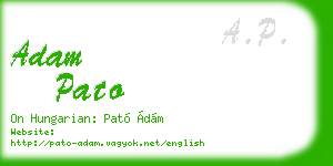 adam pato business card
